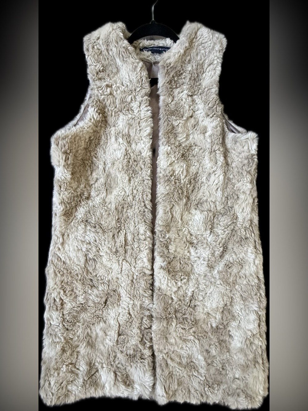 French Connection Faux Fur Sleeveless Vest - Small